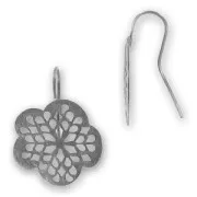 Ganci per orecchini filigrana mm. 25 argentato antico x2