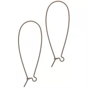 Orecchini filo mm. 40 bronzo x2