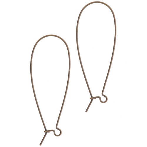 Orecchini filo mm. 40 bronzo x2