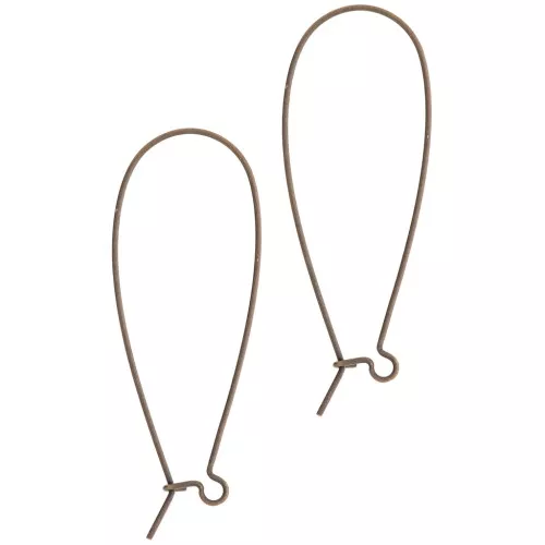 Orecchini filo mm. 40 bronzo x2