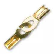 Chiusura terminale manetta cordoni 3mm Dorato con oro fino x1