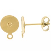 Orecchini a disco da 8 mm con anello chiuso - Acciaio inossidabile 304L Dorato x2|raw }}