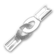 Chiusura terminale manetta cordoni 3mm argentato  x1