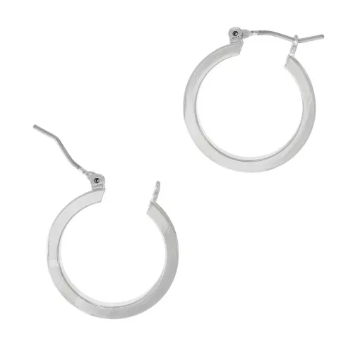 Monachelle cerchio con lati da decorare - 20 mm - Rodio x2