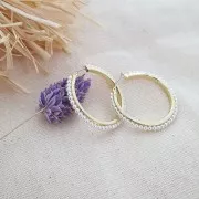 Monachelle cerchio con lati da decorare 32 mm - Dorato x2