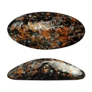 Athos 3D par Puca® cabochon ovale di vetro 20x10 mm - Opaque Jet Tweedy x1