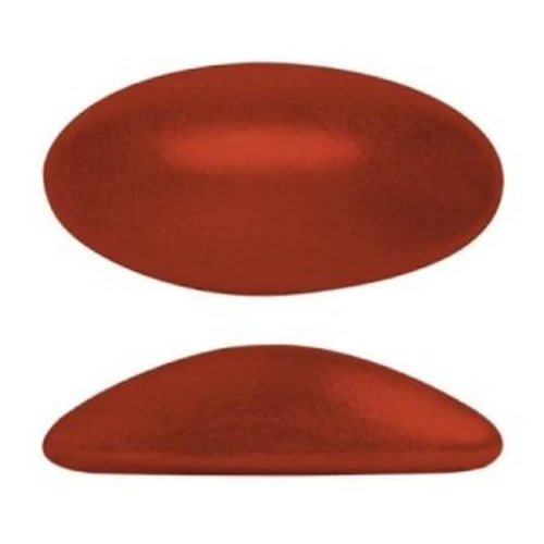 Athos 3D par Puca® cabochon ovale di vetro 20x10 mm - Red Metallic Mat x1