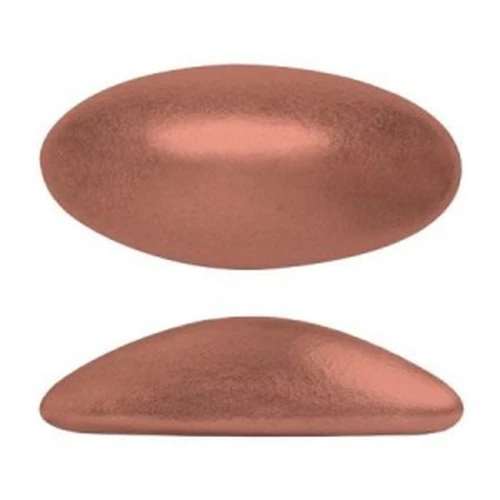 Athos 3D par Puca® cabochon ovale di vetro 20x10 mm - Light Copper Mat x1