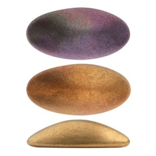 Athos 3D par Puca® cabochon ovale di vetro 20x10 mm - Gold Iris Mat x1