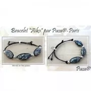 Athos 3D par Puca® cabochon ovale di vetro 20x10 mm - Gold Iris Mat x1