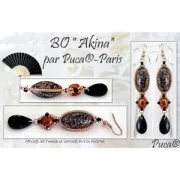 Athos 3D par Puca® cabochon ovale di vetro 20x10 mm - Opaque Rose New Picasso x1