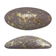 Athos 3D par Puca® cabochon ovale di vetro 20x10 mm Opaque Amethyst Gold Splash x1