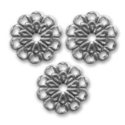 Intercalari metallo mm.  8 argentato antico x10|raw }}