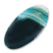 Perlina Oliva piatta attorcigliate Blue Agate mm. 49x25 x1|raw }}