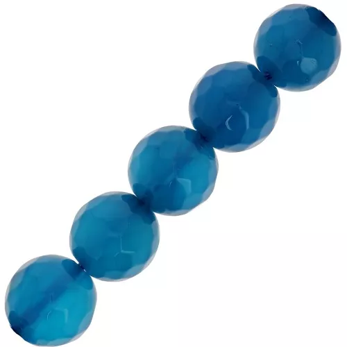 Perline Agata Blue sfaccettata mm. 8 x10