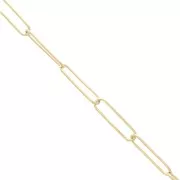 Catena maglia Rettangolo 5.5 mm - Placcato Oro 3 micron x50cm