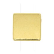 Perla in zama quadrata 8x8 mm - Dorato con oro fino x1|raw }}