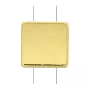 Perla in zama quadrata 8x8 mm - Dorato con oro fino x1