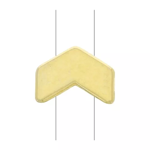 Perla in zama chevron 6x8 mm - Dorato con oro fino x1