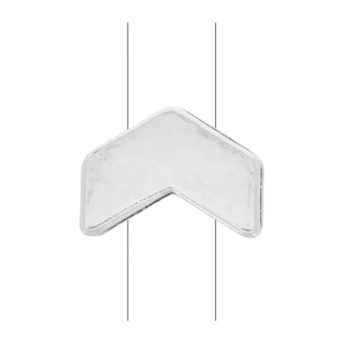 Perla in zama chevron 6x8 mm - Placcatura argento antico x1