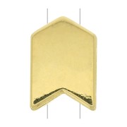Perla in zama freccia 11x8 mm - Dorato con oro fino x1