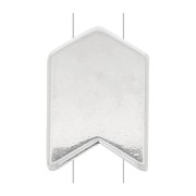 Perla in zama freccia 11x8 mm - Placcatura argento antico x1