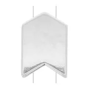 Perla in zama freccia 11x8 mm - Placcatura argento antico x1