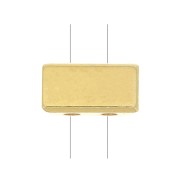 Perla in zama rettangolo 8x4 mm - Dorato con oro fino x1|raw }}