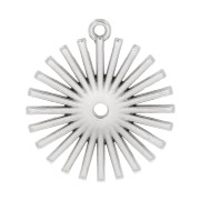 Pendente sole in zama 29x26 mm - Placcatura Argento Antico x1|raw }}