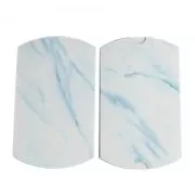 Scatolina cartone marmo per bijoux 16.5x10x3cm Bianco - Blu x1