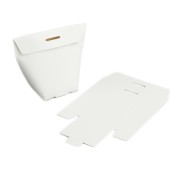 Scatola regalo in cartone fai da te 10x12x6 cm - Bianco x1