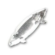 Castone navette PureCrystal mm. 11x3 argentato|raw }}