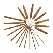 Assortimento di 20 ganci in bambù 1 mm a 10 mm - Naturale