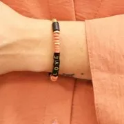 Perle tubi stile Heishi in ceramica 5x8 mm - Prugna mat x10