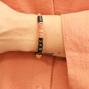 Perle tubi stile Heishi in ceramica 5x8 mm - Bianco mat x10