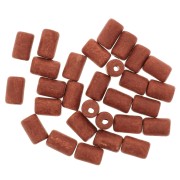 Perle tubi stile Heishi in ceramica 5x8 mm - Terracotta mat x10|raw }}