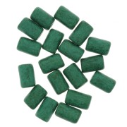 Perle tubi stile Heishi in ceramica 5x8 mm - Verde abete mat x10