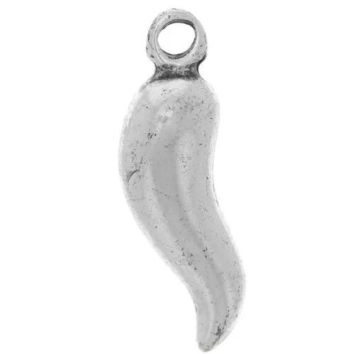 Ciondolo pepperone mm. 19 argentato antico x1