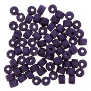 Perle tubi stile Heishi in ceramica 5x4 mm - Violet mat x20|raw }}