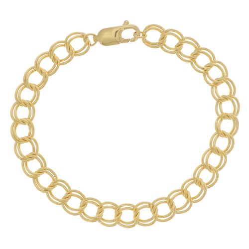 Bracciale maglia Rombo doppio 6.8 mm in Gold filled x18 cm