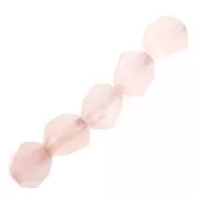 Perle esagonali 8 mm pietra gemma - Quarzo rosa x10