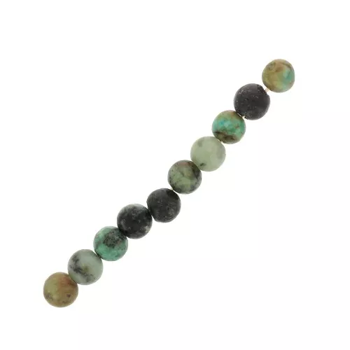 Perle ronde 3 mm pietra gemma - Turchese Africane - Diaspro x25
