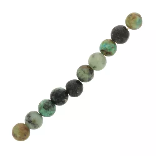 Perle ronde 4 mm pietra gemma - Turchese Africane - Diaspro x20