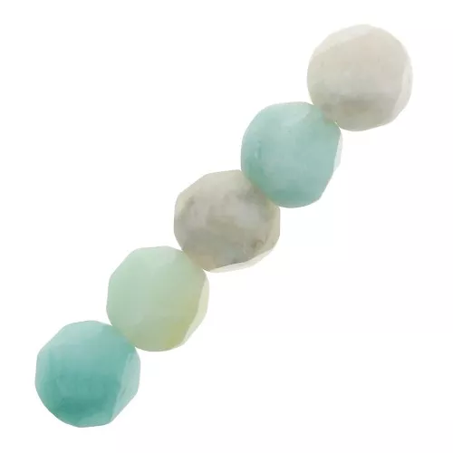 Perle esagonali 8 mm pietra gemma - Amazzonite x10