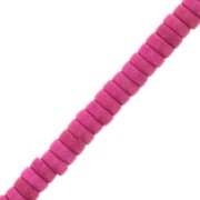 Perle rondelle heishi 4x2 mm imitazione Howlite - Fucsia x39cm|raw }}