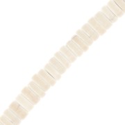Perla Heishi rotonda 4,5x2,5 mm, imitazione howlite colorata - Crema x 38 cm