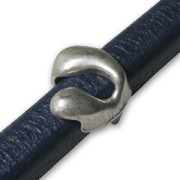 Passante serpente per cuoio Regaliz mm. 14x15 Placcatura argento antico|raw }}