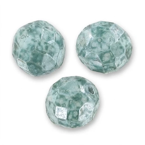 Sfaccettate mm 12 Emerald Marmorizzato x5
