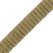 Perle rondelle Heishi - disco piatto imitazione ematite 4x1mm - Golden mat x20|raw }}