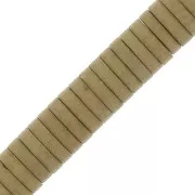 Perle rondelle Heishi - disco piatto imitazione ematite 4x1mm - Golden mat x20